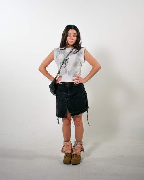 Black Patch Skirt